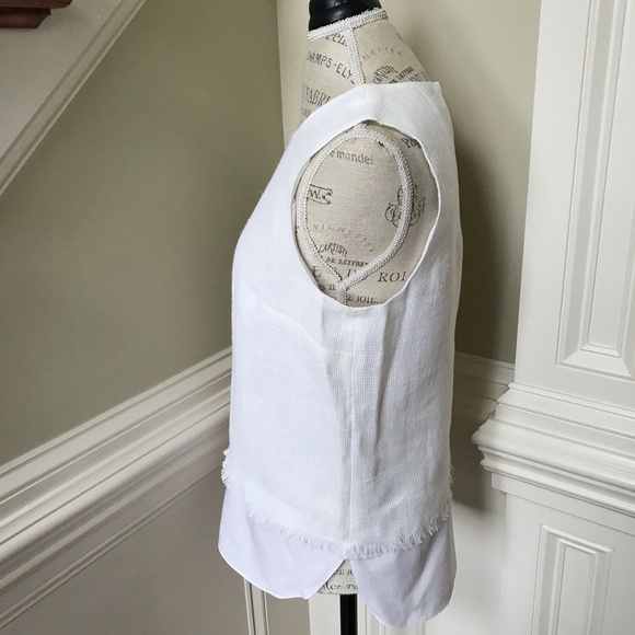 Charlotte Brody Top Shirt Large White Sleeveless - Picture 4 of 8